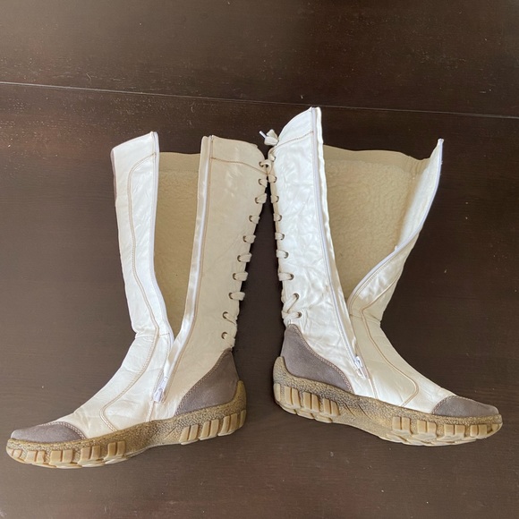 Rieker Switzerland High knee tall winter boots white size 38 - Picture 7 of 12